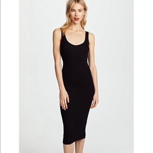 Enza costa black ribbed tank dress NWOT (S)